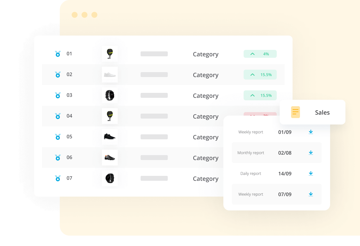 On-demand real sales reports