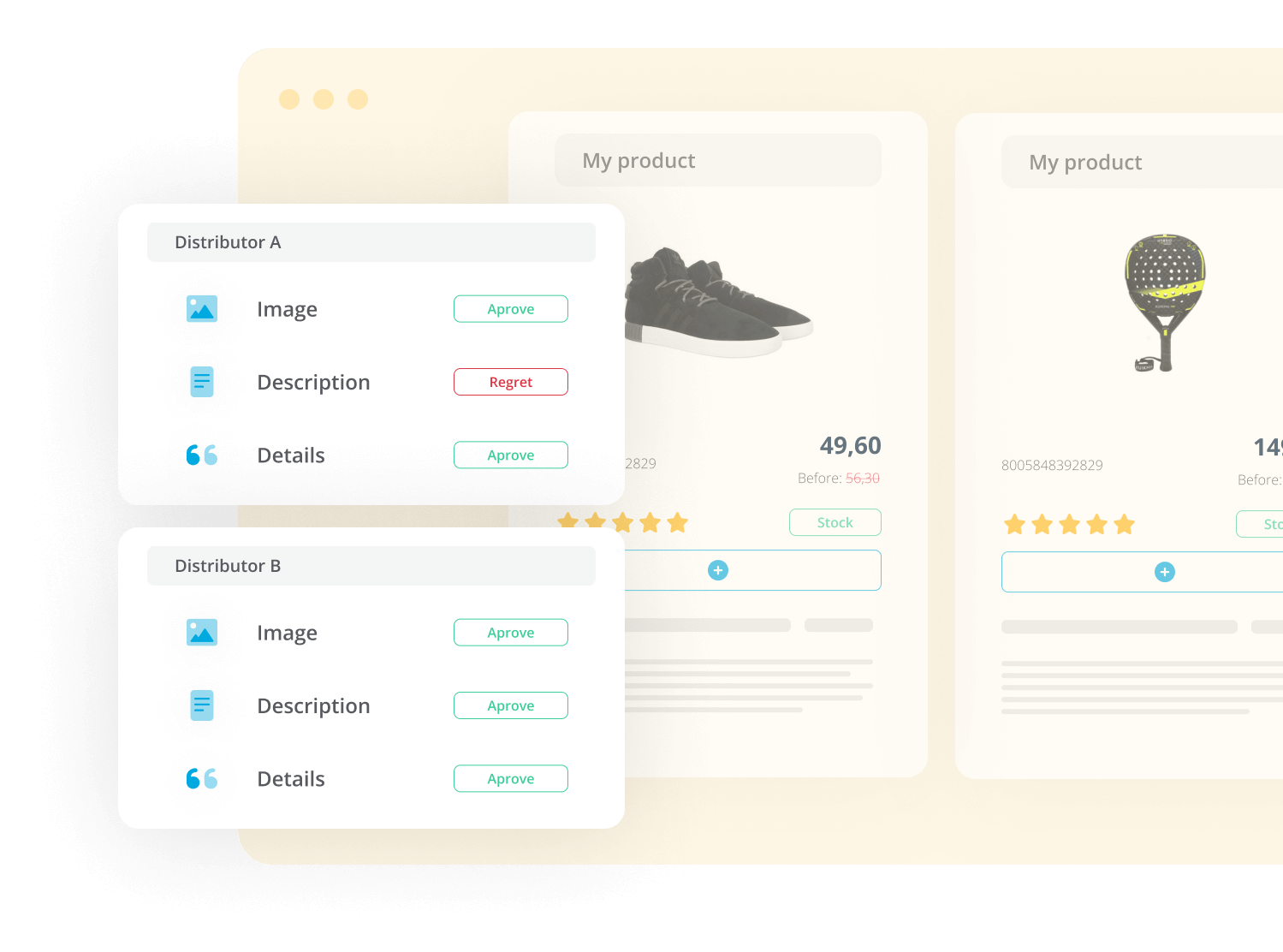 eCommerce product info comparison